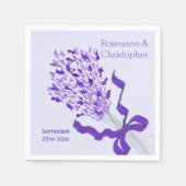 Blush Lavendel Design Bruiloft Servet (Voorkant)