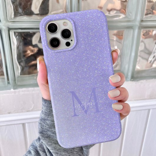 Blush Lavendel Diamant Glitter Ombre Custom Chic Case-Mate iPhone Case