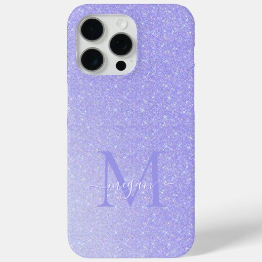 Blush Lavendel Diamant Glitter Ombre Custom Chic Case-Mate iPhone Case (Achterkant)