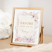 Blush Lavendel Onder het Zee Shower Favors Sign Poster