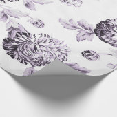 Blush Lavender Botanische Floral Toile Cadeaupapier (Hoek)