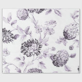 Blush Lavender Botanische Floral Toile Cadeaupapier (Vlak)