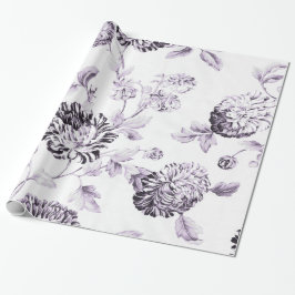 Blush Lavender Botanische Floral Toile Cadeaupapier