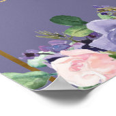 Blush Lavender Paars Floral Weddenschap Welkomstte Poster (Hoek)