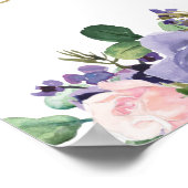 Blush Lavender Paars Floral Weddenschap Welkomstte Poster (Hoek)