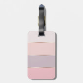Blush & Lavender Roos Gold Wide Stripes Bagagelabel (Achterkant verticaal)