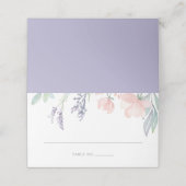 Blush Lavender Waterverf Floral Folded Plaatskaartje (Buitenkant ongevouwen)