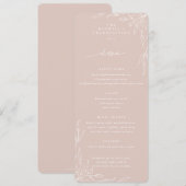 Blush Leaf Thanksgiving Dinner Flat 4 Course Menu (Voorkant / Achterkant)