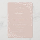 Blush Leaf Thanksgiving Dinner Menu (Voorkant)