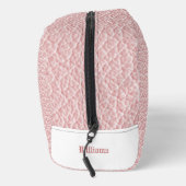 Blush lederen textuur toilettas toilettasje (Rechts)