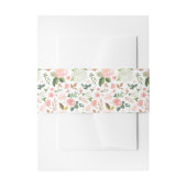 Blush lente bloemenpatroon | uitnodigingen wikkel (Voorkant Voorbeeld)