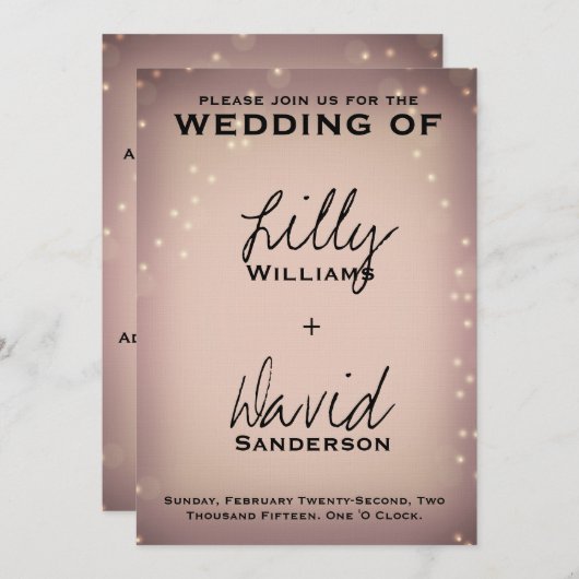 Blush Light - Weddenschap  Kaart (Voorkant / Achterkant)