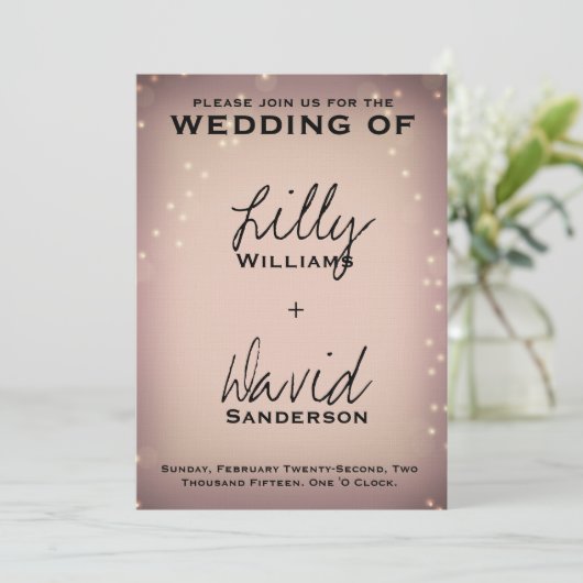 Blush Light - Weddenschap  Kaart (Staand voorkant)