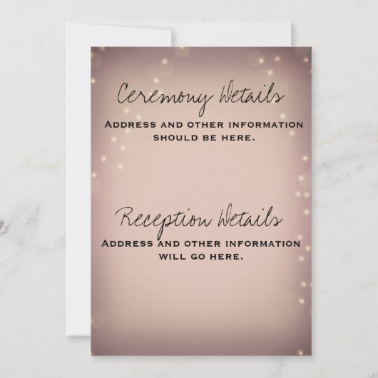 Blush Light - Weddenschap  Kaart (Achterkant)