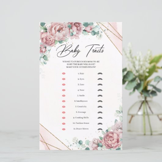 Blush lijst Eucalyptus Baby Traits (Staand voorkant)