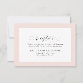 Blush lijst formele ontvangstkaart kaart