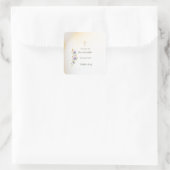 Blush & Lila Bloemen ,Goud Kruis Doop stickers (Tas)