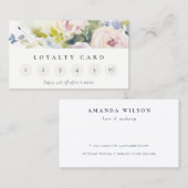 Blush Lila Roos Bloemen Bunch 6 Punch Loyaliteit Visitekaartje (Voorkant / Achterkant)