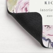 Blush Lila Waterverf Roos Bloemen Bunch Business Muismat (Hoek)