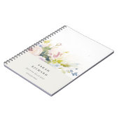 Blush Lila Waterverf Roos Bloemen Bunch Business Notitieboek (Linkerzijde)