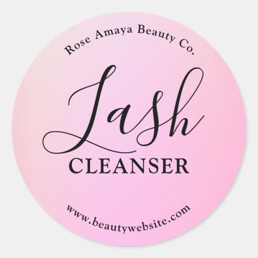 Blush Lilac Lash Cleanser Shampoo Product Etiket (Voorkant)
