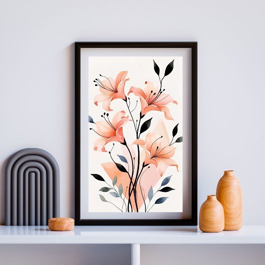 Blush Lily Harmony Poster