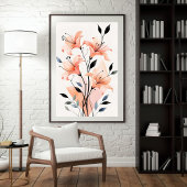 Blush Lily Harmony Poster