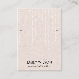 BLUSH LINEN LIGHT STRINGS KETTING BAND DISPLAY VISITEKAARTJE