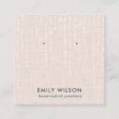 BLUSH LINEN STRING LIGHTS STUD EARRING DISPLAY VIERKANTE VISITEKAARTJE (Voorkant)