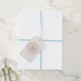 Blush Lint Boog Baby Shower Favor Tag Cadeaulabel