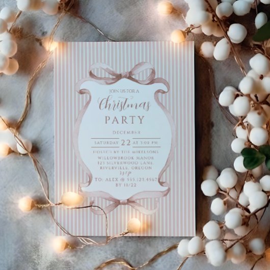 Blush Lint Kerstmis Kaart