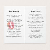 Blush & Lip Product Distributeur Tips & Trucs Visitekaartje (Binnenkant ongevouwen)