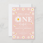 Blush Little Miss ONEderful Daisy Flowers Birthday Kaart (Voorkant)
