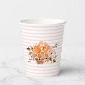 Blush Little Pumpkin Paper Cups Pumpkin Baby Showi Papieren Bekers (Achterkant)