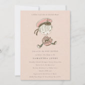 Blush Little Sailor Nautical Baby shower Invite Bedankkaart (Voorkant)