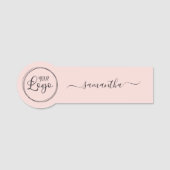 Blush Logo met Elegant Swash Signature Naamplaatje (Voorkant)