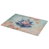 Blush Lotus Calm – Zachte Bloemkunst Snijplank (Hoek)