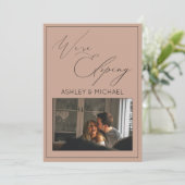 Blush luxe kalligrafie We zijn op zoek naar ontvan Kaart (Staand voorkant)