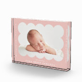 Blush Maagdheidsaankondiging van geboorte Lijst me Fotoblokken (Rechts)