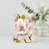 Blush Magnolia Flowers Briefkaart (Staand voorkant)