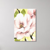 Blush Magnolia Flowers Canvas Afdruk (Voorkant)