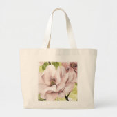 Blush Magnolia Flowers Grote Tote Bag (Voorkant)