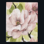 Blush Magnolia Flowers Puzzel<br><div class="desc">Blush Magnolia II door Grace Popp. Met een close-up van roze bloemen in bloei.</div>
