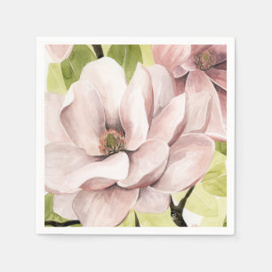 Blush Magnolia Flowers Servet