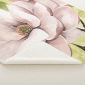 Blush Magnolia Flowers Sherpa Deken (3/4)