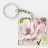 Blush Magnolia Flowers Sleutelhanger (Voorkant)