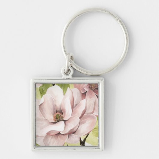 Blush Magnolia Flowers Sleutelhanger (Voorkant)