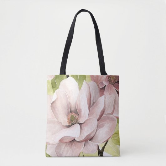 Blush Magnolia Flowers Tote Bag (Voorkant)