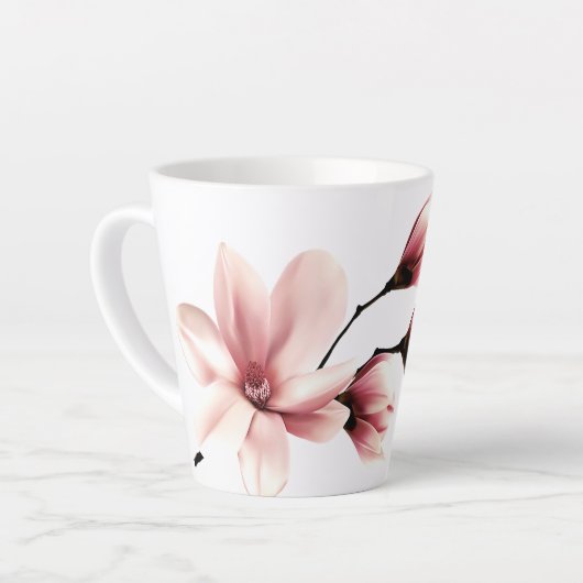Blush Magnolias Latte Mok (Linkerhoek)