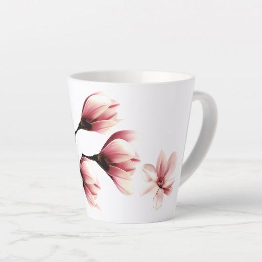 Blush Magnolias Latte Mok (Rechterhoek)